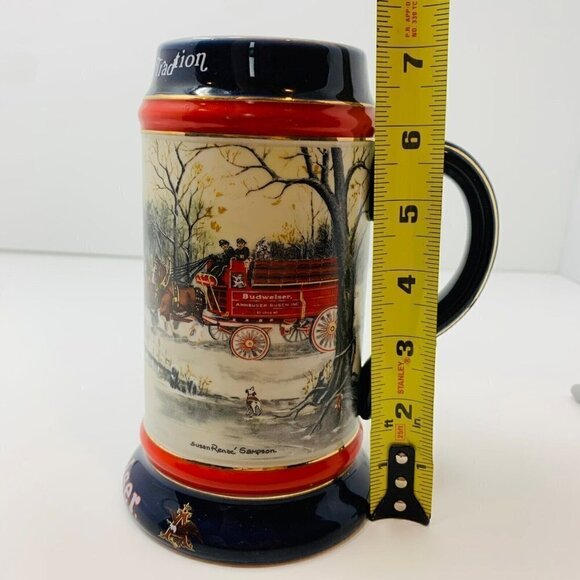 Budweiser An American Tradition Beer Vintage Ceramic Beer Stein Ceramarte Brazil - Picture 8 of 11